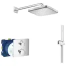 Душевая система скрытого монтажа с термостатом Grohe Grohtherm Cube c Tempesta Cube 250 (цвет - хром) (26415SC0) фото 1 Aquada.com.ua