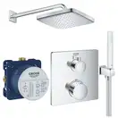 Душевая система скрытого монтажа с термостатом Grohe Grohtherm Cube c Tempesta Cube 250 (цвет - хром) (26415SC0)