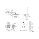 Душевая система скрытого монтажа с термостатом Grohe Grohtherm Cube c Tempesta Cube 250 (цвет - хром) (26415SC0)