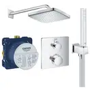 Душевая система скрытого монтажа с термостатом Grohe Grohtherm Cube c Tempesta Cube 250 (цвет - хром) (26415SC0)