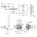 Душевая система скрытого монтажа с термостатом Grohe Grohtherm Cube c Tempesta Cube 250 (цвет - хром) (26415SC0)