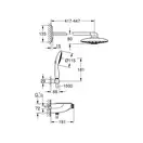Душевая система скрытого монтажа с термостатом Grohe Rainshower System SmartControl 360 DUO Combi (цвет - хром) (264430001) фото 2 Aquada.com.ua