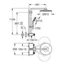Душова система Grohe Euphoria Smart Control System 310 Duo з термостатом, біла місяць (26507LS0)