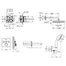 Душова система прихованого монтажу з термостатом Grohe Grohtherm SmartControl New Tempesta 250 (UA2 (UA26415SC2)