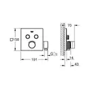 Душова система прихованого монтажу з термостатом Grohe Cube (колір - хром)  UA3450600A