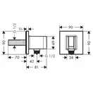 Душова система прихованого монтажу Hansgrohe Raindance E 300х300 мм з термостатом ShowerSelect Comfort E (колір - чорний матовий)  1557226238670