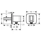 Душова система прихованого монтажу з термостатом Hansgrohe Ecostat E/Croma E/Raindance Select (колір - хром) 1572020