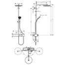 Душевая система с термостатом Hansgrohe Pulsify Showerpipe 260 1jet с ShowerTablet Select 400 (цвет - хром) (24220000) фото 3 Aquada.com.ua