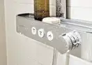 Душова система з термостатом Hansgrohe Pulsify Showerpipe 260 2jet EcoSmart із ShowerTablet Select 400 (колір - хром) 24241000