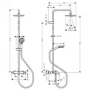 Душевая система с термостатом для ванны Hansgrohe Vernis Blend EcoSmart (цвет - хром) (26079000) фото 4 Aquada.com.ua