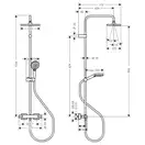 Душевая система с термостатом Hansgrohe Vernis Shape EcoSmart (цвет - чёрный матовый) (26097670) фото 4 Aquada.com.ua