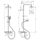 Душевая система с термостатом для ванны Hansgrohe Vernis Shape EcoSmart (цвет - хром) (26098000) фото 4 Aquada.com.ua