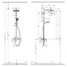 Душевая система Hansgrohe Crometta E 240 1jet Showerpipe + смеситель для раковины Hansgrohe Logis (27284000+71100000) фото 7 Aquada.com.ua