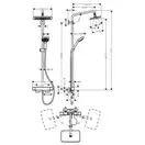 Hansgrohe Croma E Showerpipe 280 Душевая система, хром (27660000)