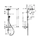 Hansgrohe Activera S 240 Душевая система, черный матовый (28078670)