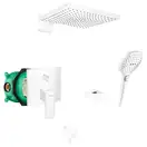 Душевая система скрытого монтажа Hansgrohe (цвет - белый матовый) (32545700+01800180+26520700+28387700+26455700+28276700+26238700) фото 1 Aquada.com.ua