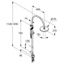 Zenta Dual Shower System (с-ма з верхн. і ручним душем) 6167705-00, KLUDI (6167705-00)