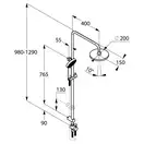 A-QAs Dual Shower System 6609105-00 верхній душ+ручний душ Kludi НІМЕЧЧИНА