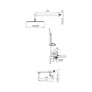 KOER KB-66009-01 Душевая система встраиваемая, хром (KR3508)