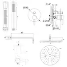 Душевая система KOHLMAN AXEL 30 CHROME + BOX скрытого монтажа (QW210AR30)