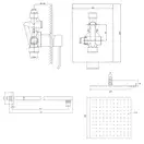 Душевая система KOHLMAN AXIS 20 CHROME + BOX скрытого монтажа (QW220NQ20)