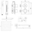 Душевая система с термостатом KOHLMAN EXCELENT 35 CHROME + BOX скрытого монтажа (QW432HQ35)