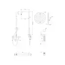 душова система Omnires Mini з термостатом chrome (MI1544-X/OCR)