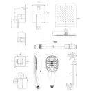 Душевая система Omnires Parma, графит (SYSPM10GR)