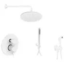 Душевая система скрытого монтажа Paffoni Shower Ø 225 мм + гигиенический душ Paffoni Tweet Round Mix (цвет - белый матовый) (KITLIG018BO+ZDUP110BO) фото 1 Aquada.com.ua