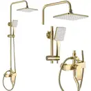 Душевой гарнитур REA HASS BRUSHED GOLD с изливом (REA-B9972)