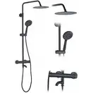 Rea Lungo Black Душевой гарнитур, черный (REA-P4113)