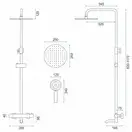 Rea Lungo Black Душевой гарнитур, черный (REA-P4113)