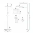 Душевой гарнитур REA ROB NIKIEL BRUSHED с термостатом и изливом (REA-P6624)