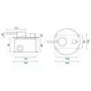 Душевая система с термостатом REA MILER BRUSHED GOLD + BOX скрытого монтажа (REA-P6716)