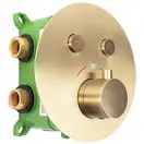 Душевая система с термостатом REA MILER BRUSHED GOLD + BOX скрытого монтажа (REA-P6716)