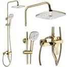 Душевой гарнитур REA  ARGUS GOLD золотой с изливом (REA-P7840)