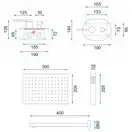 Душевая система REA OVAL CHROME + BOX скрытого монтажа (REA-P8415)