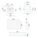 Душевая система REA OVAL GOLD + BOX скрытого монтажа (REA-P8466)