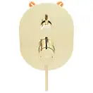 Душевая система REA OVAL GOLD + BOX скрытого монтажа (REA-P8466)