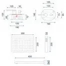 Душевая система REA OVAL GOLD + BOX скрытого монтажа (REA-P8466)