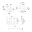 Rea Oval Black Душевая система скрытого монтажа, черная (REA-P8467)
