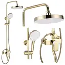 Душевой гарнитур REA BLOOM GOLD WHITE с изливом (REA-P9529)