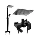 Душовий гарнітур Yoka CUBE 25 BLACK черный з виливом (BP.CUBE 25 BLK)