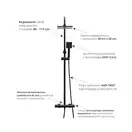 Душевой гарнитур Yoka FLOVA 20 BLACK черный с термостатом (BP.FLOVA THERM 20 BLK)