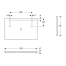 Дзеркало з LED підсвічуванням 100 х h65 см Geberit Option Basic  500.584.00.1
