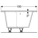 Дзеркало з LED підсвічуванням 70 х h70 см Geberit Option Basic Square  502.806.00.1