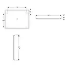 Дзеркало з LED підсвічуванням 90 х h70 см Geberit Option Basic Square  502.808.00.1
