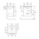 Дзеркало з LED підсвічуванням 90 х h70 см Geberit Option Basic Square  502.808.00.1