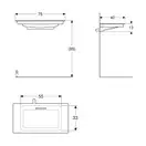 Дзеркало з LED підсвічуванням 90 х h70 см Geberit Option Basic Square  502.808.00.1