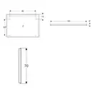 Дзеркало з LED підсвічуванням 100 х h70 см Geberit Option Basic Square  502.809.00.1